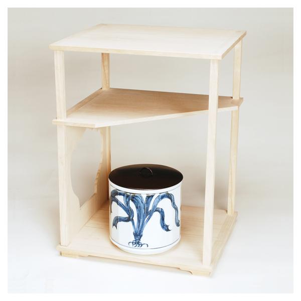 仙翁棚 (せんおうたな) 溜塗 組み立て式 茶道具 木製 漆器 お点前 木箱 茶道具 / 棚 仙翁棚 (せんおうたな) 木地 小林幸斎 作 : ティー