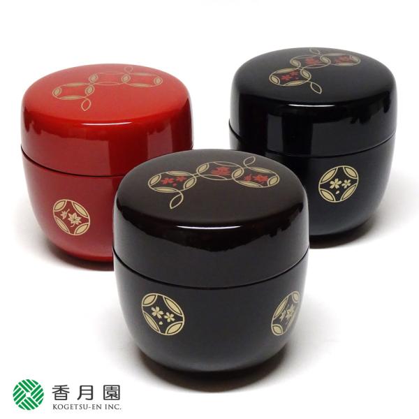 ○茶道具 / 棗 中棗 七宝-しっぽう- 黒・朱・溜の3色から選べ