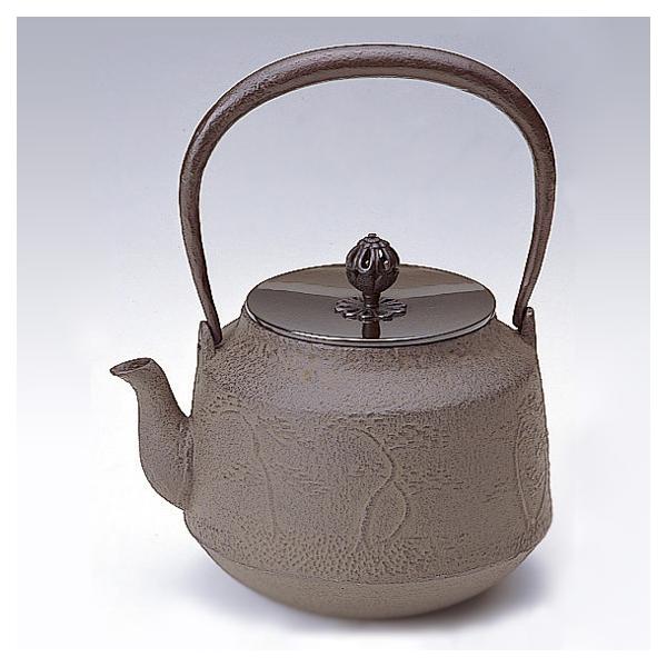 受注生産 茶道具 鉄びん 菊地政光作 鉄瓶 真形浜松地紋 ( しんなりは 