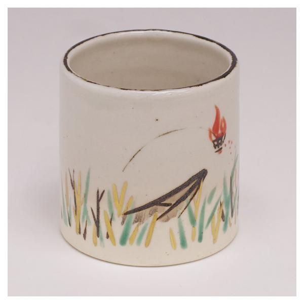 九代白井半七造 鵜飼蓋置 茶道具 九代白井半七造 鵜飼蓋置 茶道具