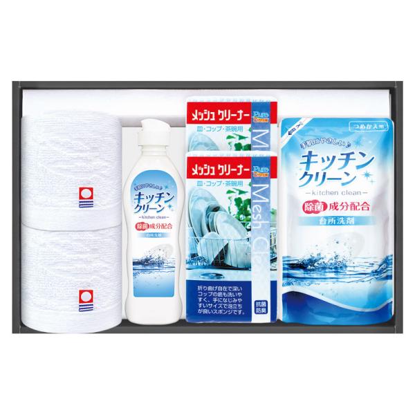 ●商品内容 メッシュクリーナー(中国)・ウォッシュタオル(34×30cm)×各2、キッチンクリーン(250ml)・キッチンクリーン詰替(200ml)×各1 ●材質 ウォッシュタオル:綿100% ●パッケージサイズ 21.5×33×5cm  ...