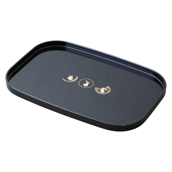 月うさぎ 12.0長手盆 42273 (個別送料込み価格) (-L1137-076