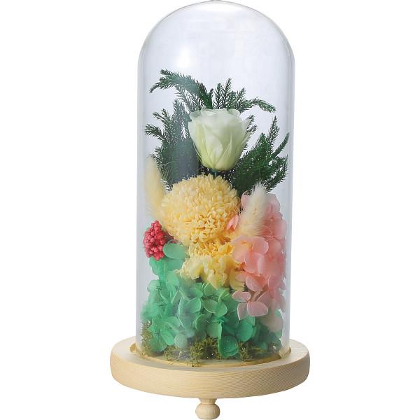●商品内容 素材 プリザ-ブドフラワ-・ドライフラワ-(自然素材)・ワイヤ-(紙・鉄)・スポンジ・ド-ム(ガラス)・台座(木) ●現品約11.5cm(直径)×23cm●パッケージサイズ：14×14×26.5 cm 465g   内祝い 快気...
