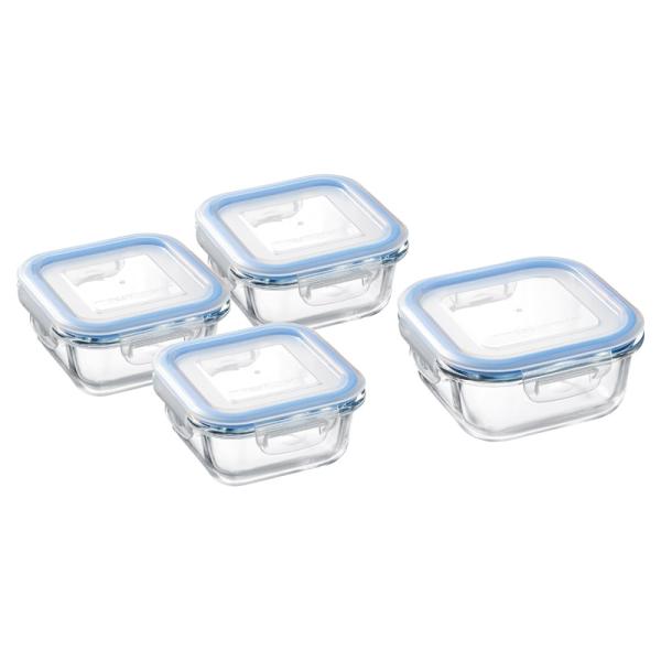 レッシュ 耐熱ガラス容器4Pセット ME-7397 (個別送料込み価格) (-C6127