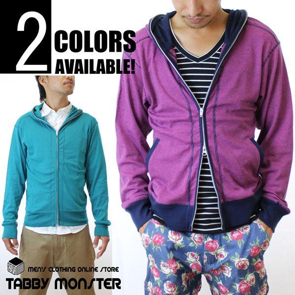 カラーリングフルジップパーカー ZIP フードスウェット メンズ : TABBY