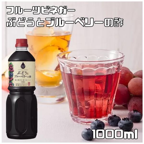 他サイト： ぶどうとブルーベリーの酢 1L 内堀醸造 フルーツビネガー 1000ml ぶどう酢 果実酢 飲用酢 希釈タイプの商品画像