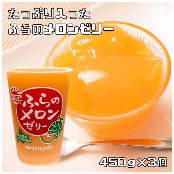 ふらのメロンゼリー 450g×3個 フルーツ日和 北海道物産 スイーツ 国産