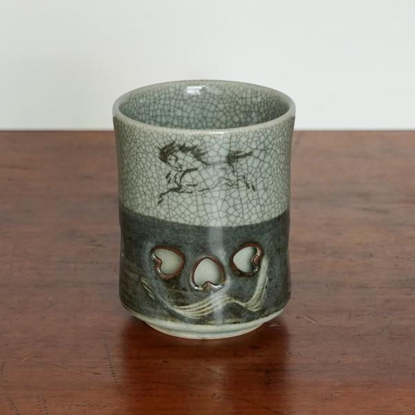 大堀相馬焼 松永窯 二重湯呑み（2.4寸） 福島県 湯呑み 伝統工芸品 民藝品 食器 キッチン ギフト プレゼント 誕生日 お祝い 贈答品 敬老の日