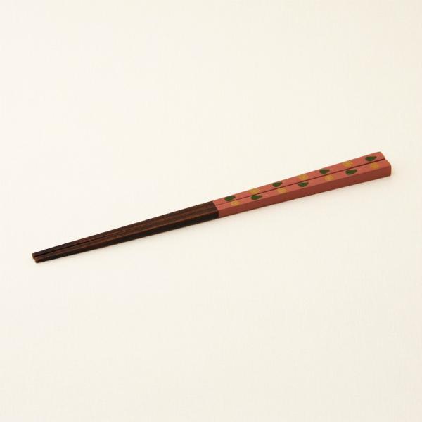 香川漆器 かなこ箸 洋梨にレモン ピンク 中田漆木 Short(220)/Long(230) 伝統工芸品 民藝品 ギフト プレゼント 誕生日 お祝い 贈答品 敬老の日