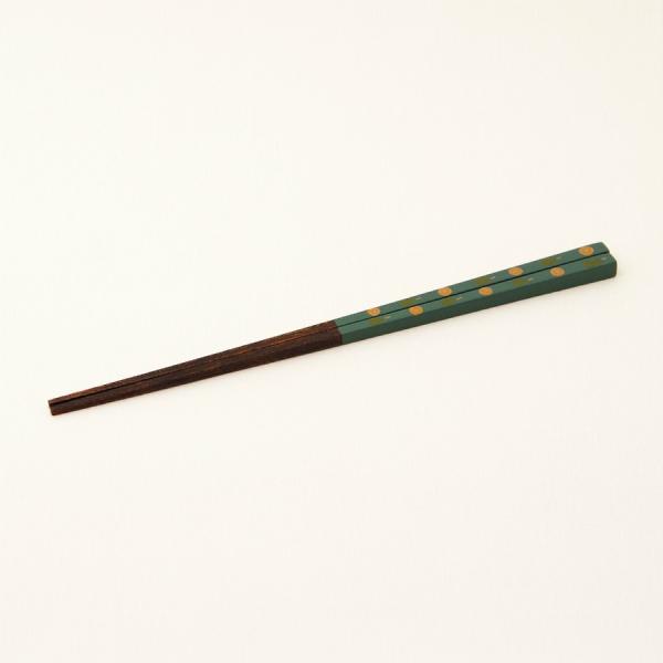 香川漆器 かなこ箸 洋梨にレモン グリーン 中田漆木 Short(220)/Long(230) 伝統工芸品 民藝品 ギフト プレゼント 誕生日 お祝い 贈答品 敬老の日