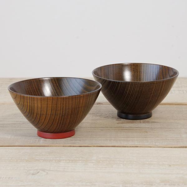 香川漆器 飯椀 ペアセット 朱&黒 中田漆木 めおと茶碗 ご飯茶碗 伝統工芸品 民藝品 ギフト プレゼント 誕生日 お祝い 贈答品 敬老の日