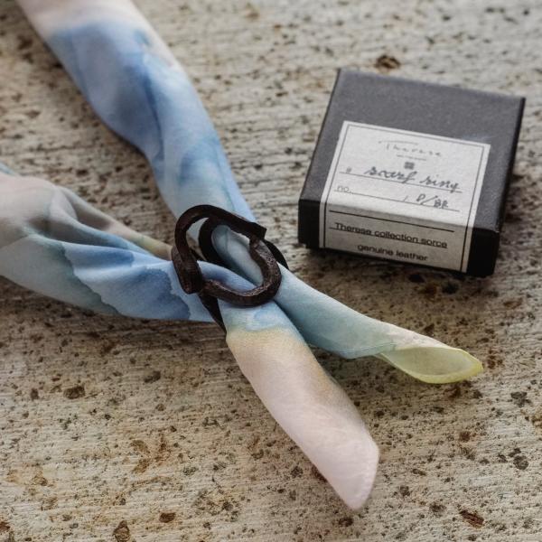 Therese Leather Scarf Ring スカーフリング 本革 レザークラフト 日本製 ギフト プレゼント 誕生日 お祝い 贈答品 敬老の日