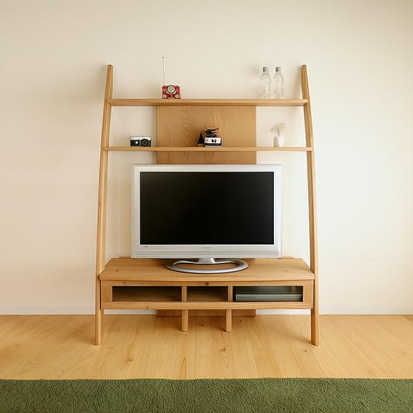 テレビ台 135cm テレビボード ナチュラル色 日本製 無垢材 オーク材 ハイタイプ 壁面収納 ローボード ※サイズ変更可能 DP