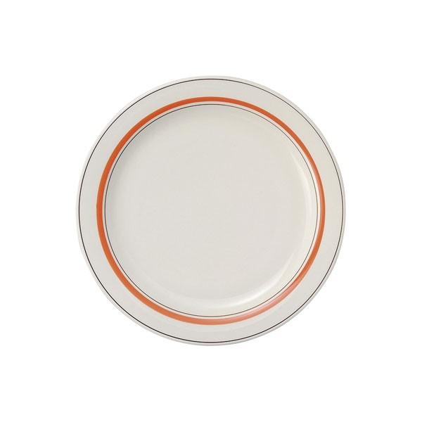 人気のボーダーラインシリーズにオレンジ色が仲間入り。元気で楽しくなる印象でカジュアルな料理も引き立ちます。直径16.4cm×高さ1.6cm電子レンジ　ＯＫ食器洗浄機　ＯＫ材質：陶器（ホワイトストーン）日本製