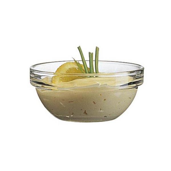 調理用にもそのまま食卓にもOK。スタッキングできるすぐれもの。全面物理強化ガラスなので、衝撃に強い。耐熱性もあります。電子レンジOK、食器洗浄機OK。※直火、オーブンは不可。直径9cm、高さ4.1cm。材質/全面物理強化ガラス。