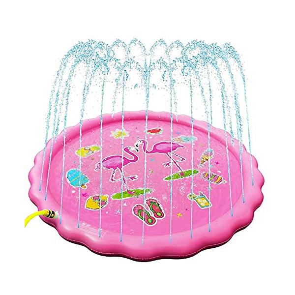 噴水マット 噴水プール プレイマット ビニールプール 水遊び おもちゃ 子供用 夏対策 （サイズ直径170CM） myuse