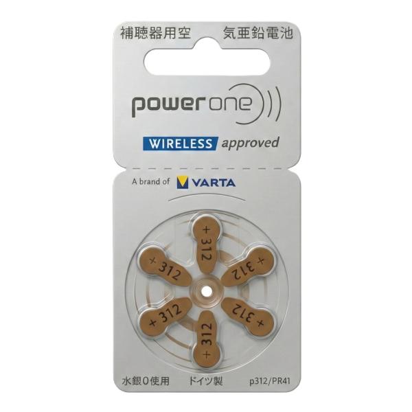 ◆商品名：パワーワン補聴器用空気電池◆製造国：ドイツ◆電池種類：PR41(312) ◆使用推奨期限：期限が1年以上ある電池を発送しています◆適合補聴器：電池品番が合えばご利用いただけます。シーメンス/シグニア・/スターキー /ワイデックス/...