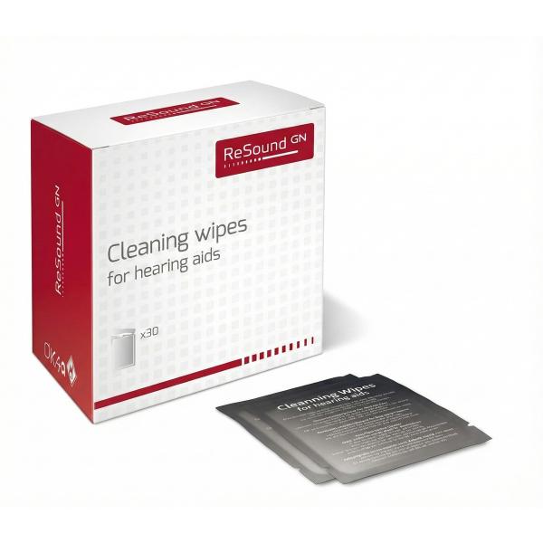 リサウンド補聴器が販売する補聴器用のアルコール除菌クリーナーです。補聴器に付着した汚れや汗をさっとふき取り、気持ちよくきれいな状態を保ちましょう。お手拭きのように1シートづつ包装されています。シグニア、ワイデックス、オーティコン、ベルトーン...