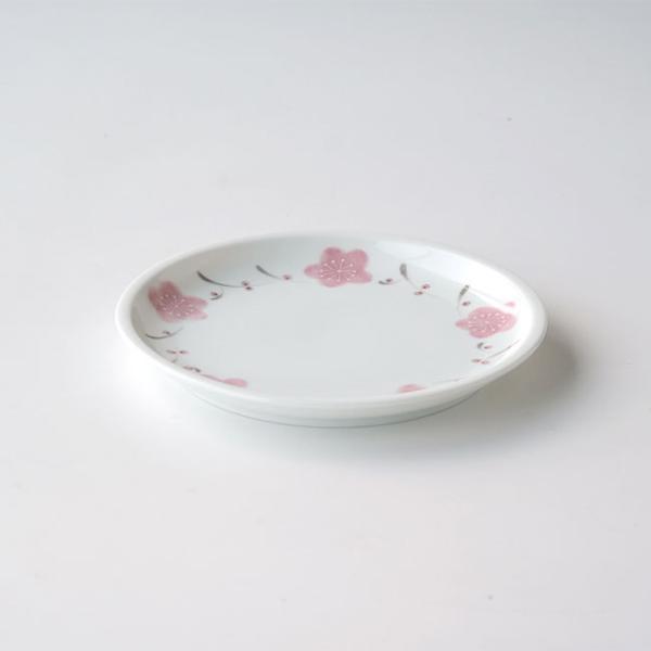 皿 中皿 ワンプレート 16.5cm 和食器 美濃焼 ウメ ピンク かわいい 贈り物 プレゼント たち吉 草花文様 ラウンド 中皿 梅Ｐ 2202270067