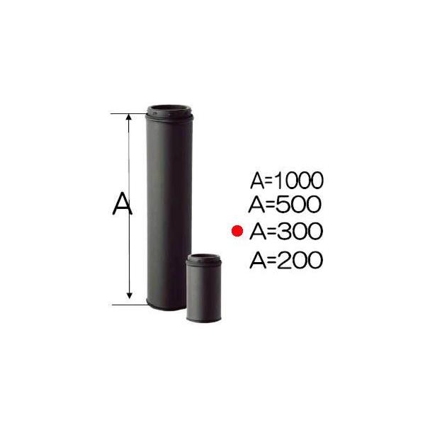 ストロング断熱黒耐熱ステンレス 2重煙突 半直筒 φ150mm×300mm ストロング断熱黒耐熱ステンレス 2重煙突 半直筒 φ150mm×300mm