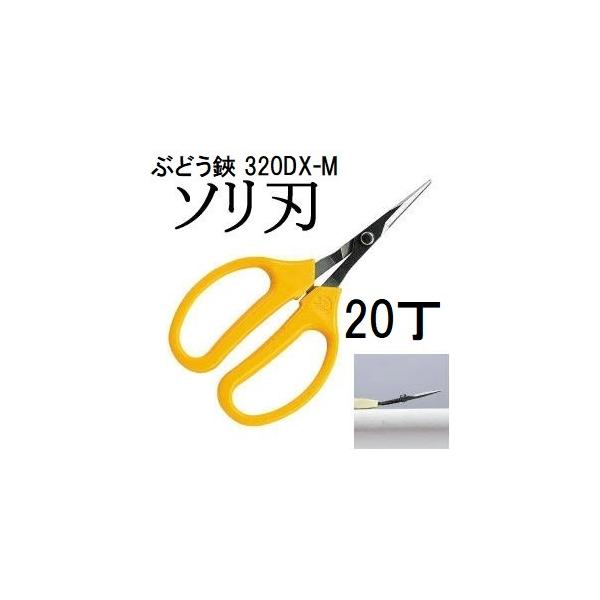 (20丁セット特価) ARS (アルス) ぶどう鋏 デラックス ソリ刃 (袋入り) 320DX-M 曲刃 (ネコポス2個)　(zmC4/zsヌ)