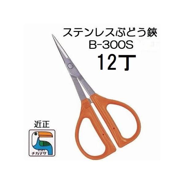 徳用12丁セット) (標準包装) 近正 ステンレス ぶどう鋏 B-300S