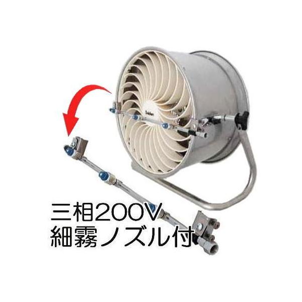細霧ノズル付きセット特価) すくすくファン SHC-35C-3 三相200V haya