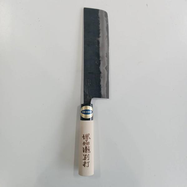 特選国産品 黒打ち包丁 菜切 165mm 菜切り包丁 堺登録 瀧別打 黒打