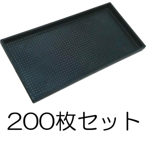 200枚セット) ナーサリートレイ 黒 穴径4mm×1300穴 水稲用 内寸580×280