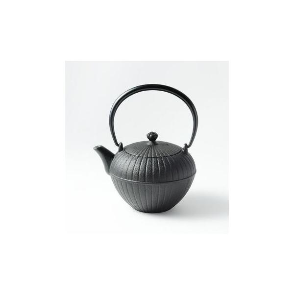 及源鋳造 (正規品 特選国産品) 南部鉄器 鉄急須 つぼみ形 茶畑 0.6l E