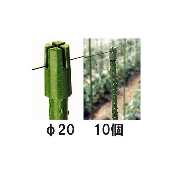 10個セット) 園芸支柱用 十字キャップ φ20mm用 sin : ザ