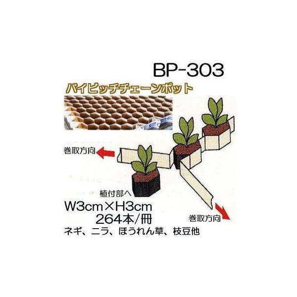 バイピッチ チェーンポット BP303 264本付150冊 ペーパーポット バイピッチ チェーンポット BP303 264本付150冊 ペーパーポット