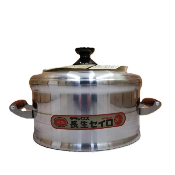 北陸アルミニウム DX長生セイロ 1段フタ付きセット 26cm (本体26cm1個