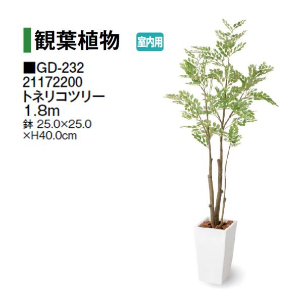 タカショー (室内用) 人工植物 観葉植物 トネリコツリー 1.8m (GD-232