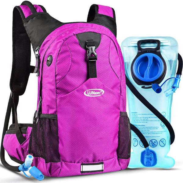 Lunidry ハイドレーションパック 断熱 ハイドレーションバックパック 2L BPAフリー 漏れ防止ウォーターブラダー デイパック ランニング サ