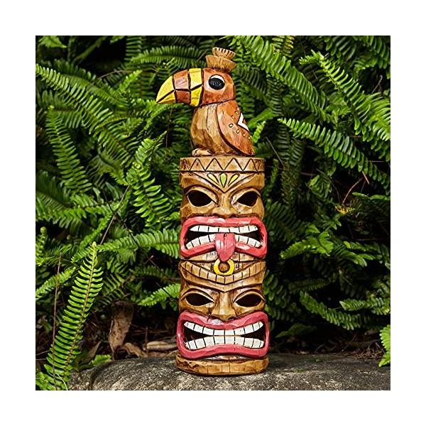 Yiosax Tiki アウトドア装飾 トーテムポールの彫刻 大きなティキ Yiosax Tiki アウトドア装飾 トーテムポールの彫刻 大きなティキ