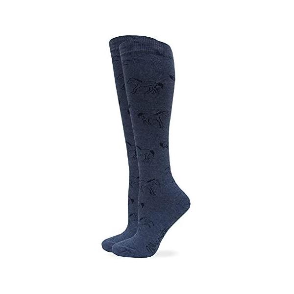 Wrangler Ladies Horse Boot Socks 1 Pair, Denim, W 7.5-9.5 / M 6-8