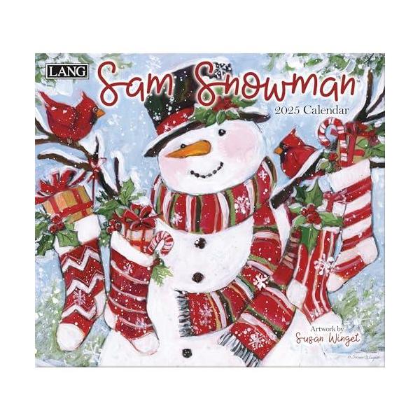 LANG Sam Snowman 2025 壁掛けカレンダー (25991001939)