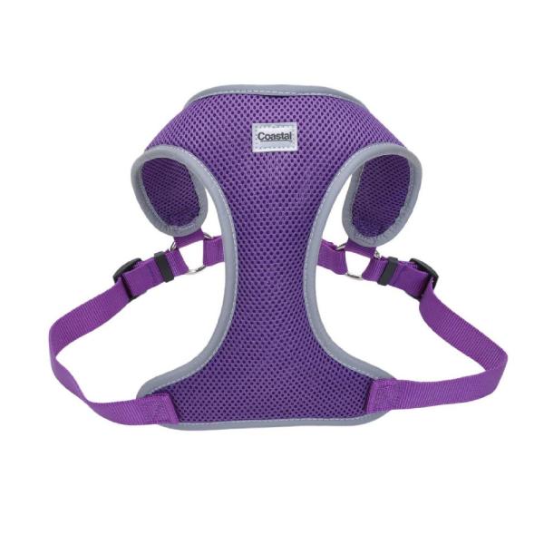 Coastal Pet Comfort ソフト反射ラップ 調節可能な犬用ハーネス - 小型犬と大型犬用の引っ張り防止犬用ハーネス - パープル - 3