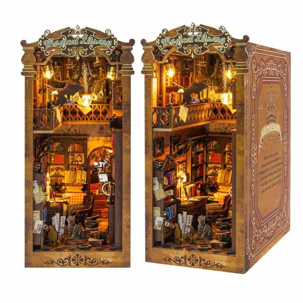 並行輸入品Flever Dollhouse DIY Book Nook Miniature Kit, DIY Booknook Bookshelf I