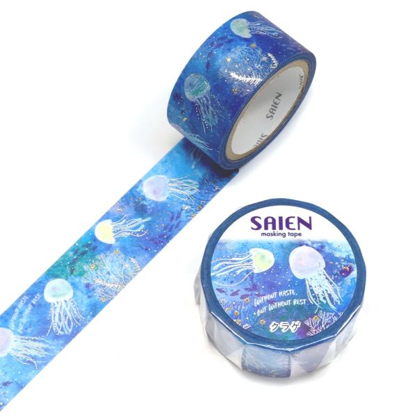 SAIEN] マスキングテープ Maline Life クラゲ 20mm×5m : 文具店TAG