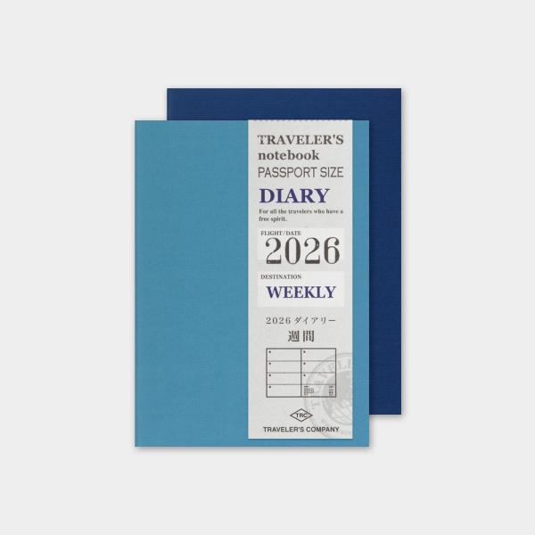 トラベラーズノート パスポートサイズ リフィル 2026 週間14498006