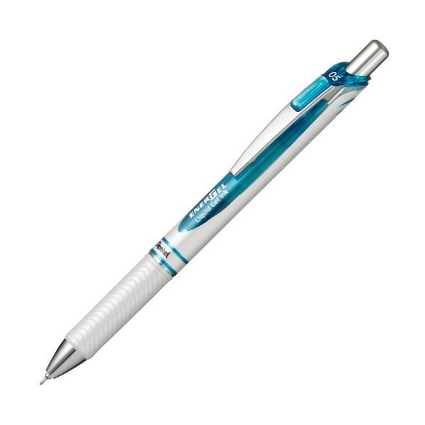 ぺんてる ゲルインキボールペン ノック式エナージェルパールホワイト軸 [黒] 0.5mm スカイブルー BLN75SW (ボールペン) 価格比較 -  価格.com