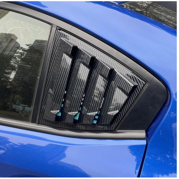 互換品 スバル SUBARU WRX S4 STI VAG/VAB型2014-2021 適合 リア ウインド シャッター ガーニッシュ 傷防止 2枚 ドレスアップカバー リム  カーボン調