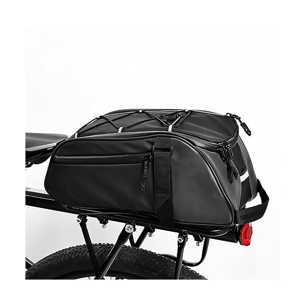 OIENNI 自転車バッグ リアバッグ 防水 8L大容量 バイクトランクバッグ ラックリアバッグ 取り付け簡単 パニアバッグ 多機能 ショルダーベルト付 ロードバイク用