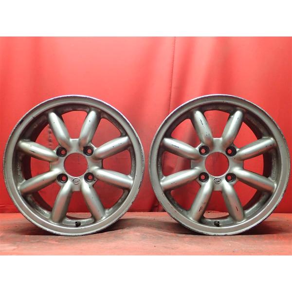 中古ホイール 2本セット ブラックレーシング - 15x6.5J 4/114.3 ja15