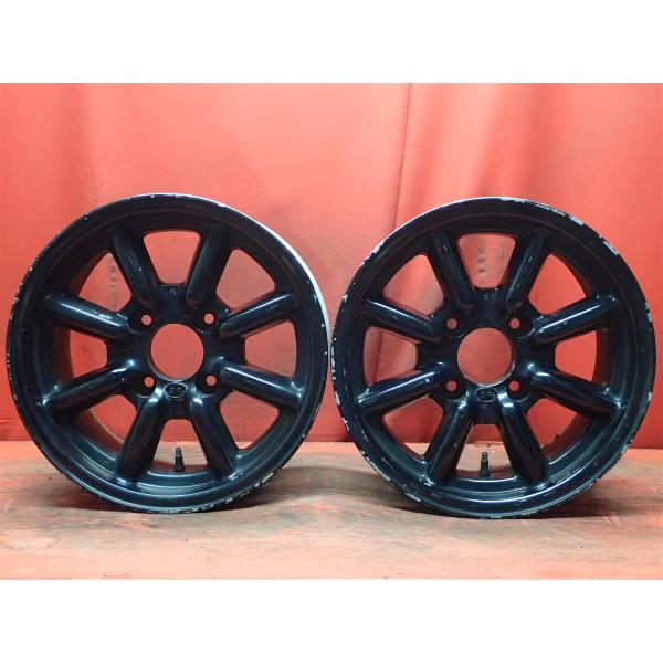 中古ホイール 2本セット ブラックレーシング - 14x6.5J 4/112 ja14