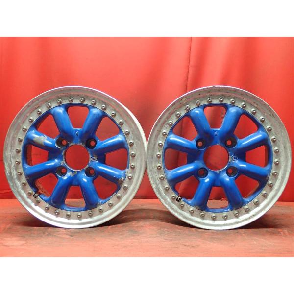 中古ホイール 2本セット ブラックレーシング R 14x6J 4/114.3 ja14