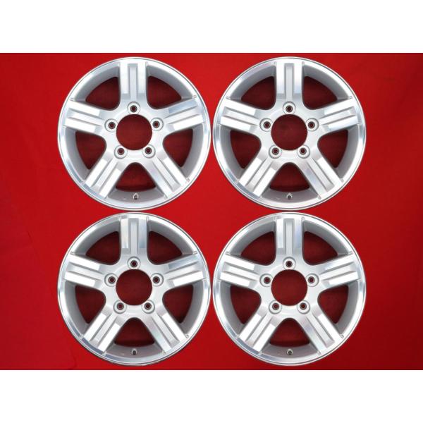 ジムニー23に使用16インチ アルミ製 5スポークホイール SUZUKI スズキ ジムニー JB23 5型~ 純正 5スポーク 中古ホイール4本