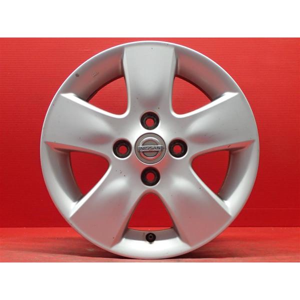 単品 純正 ホイール 1本 マーチ K12純正 5本スポーク ☆ 5J-14 PCD100